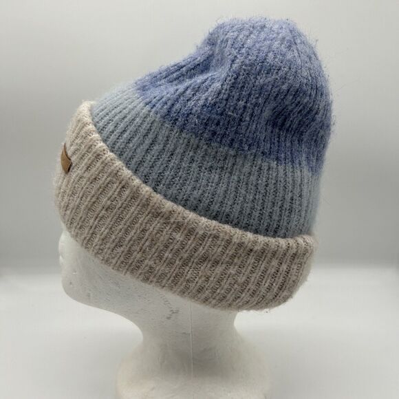 Barts Amsterdam Beanie Blue Chunky Knit Winter Hat One Size - Picture 3 of 6
